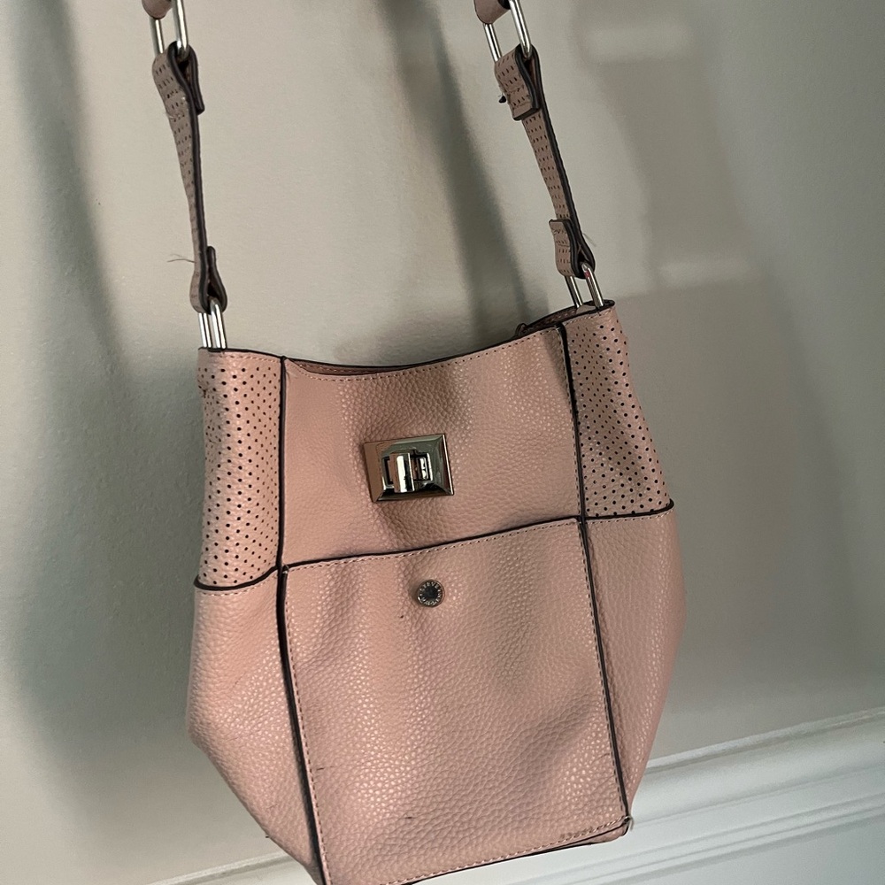 Steve Madden Pink Crossbody Bag with Silver Hardware